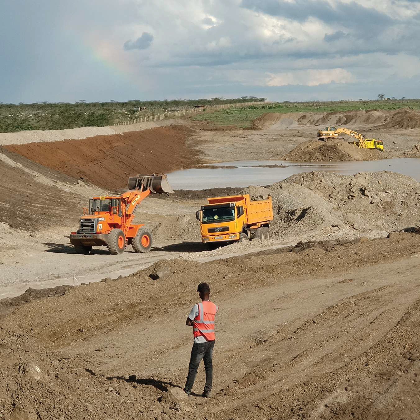 Major dam earthworks under construction in Laikipia