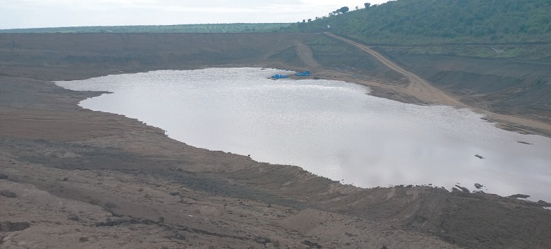 Large dam and water reservoir