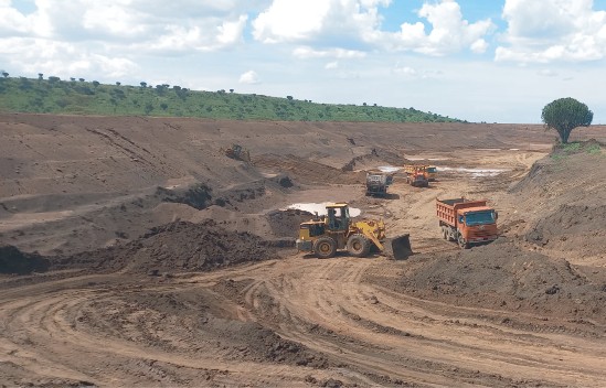 Cascade Dam earthworks and heavy machinery