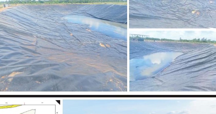 Lined Mama Mboga Dam reservoir in Rumuruti