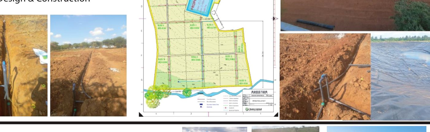 Mandoi Farm design plan, dam lining and construction work